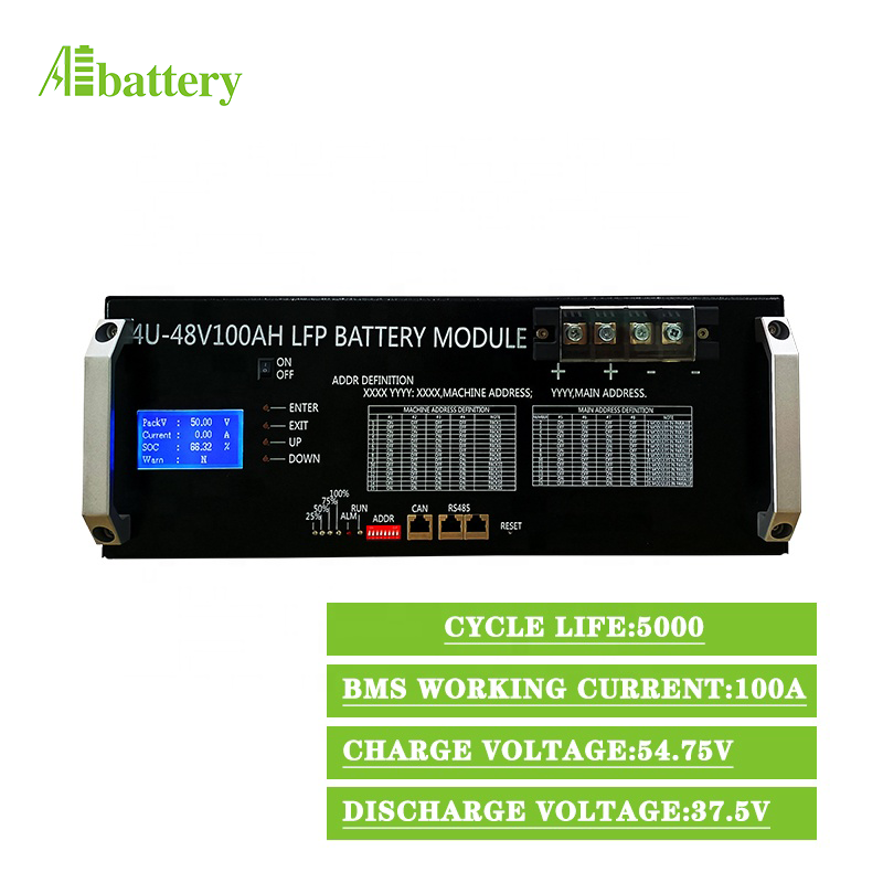51.2V 100ah 4U 48v lithium ion battery 200ah 300ah lifepo4 battery solar lithium battery pack